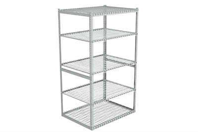  Used Boltless Shelving with Wire Decks - 24" Deep